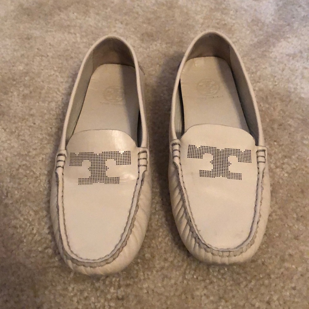 Tory Burch cream loafers